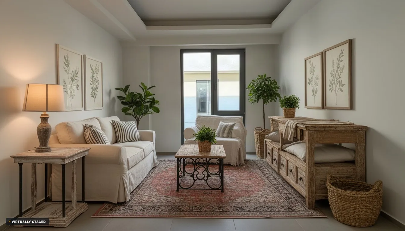 Room virtually furnished with CurbShot